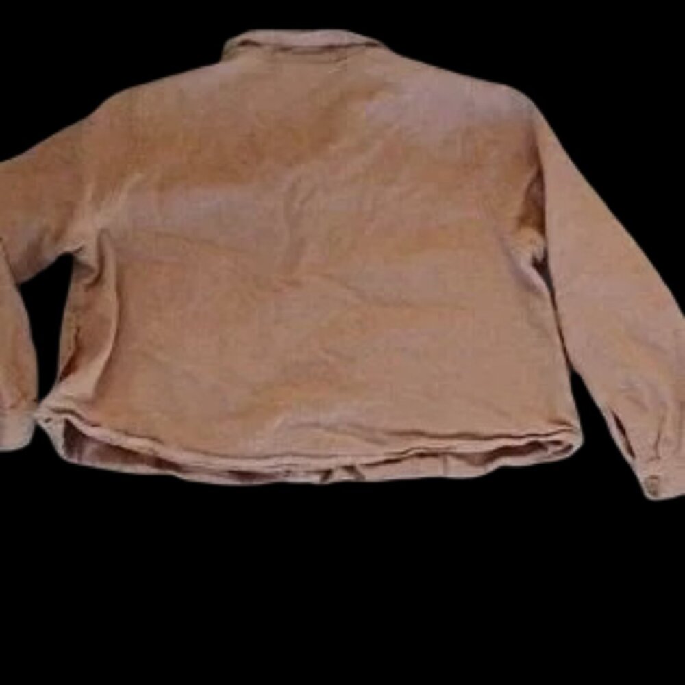 Lane Bryant Women's 18/20 Cropped Cream Teddy Jacket with Pin Stripe Detail - Picture 5 of 6